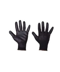Guanto  nylon/poliur.nero paia 12 taglia 9