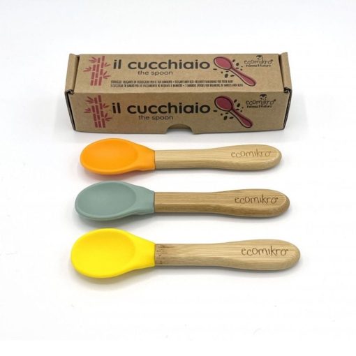 CUCCHIAI PER BAMBINI IN BAMBÙ x3 | ECOMIKRO - immagine 2