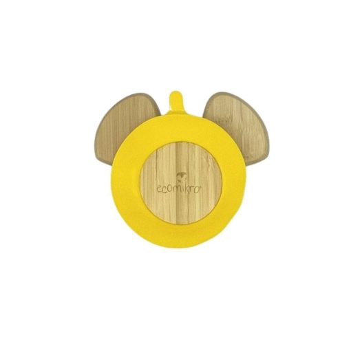 PIATTO BAMBINI MIKRO IL TOPO CON CUCCHIAIO GIALLO | ECOMIKRO - immagine 3