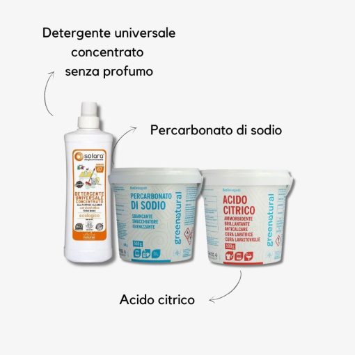 KIT ECO CASA | Detergente universale, Percarbonato di sodio, Acido citrico - immagine 2