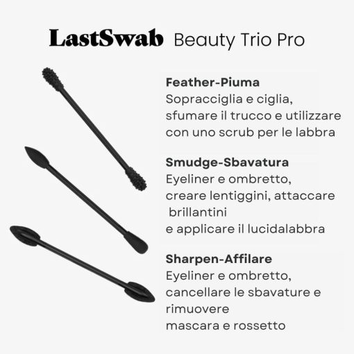 Kit 3 bastoncini per Make up | LastSwab Beauty Trio PRO - immagine 3