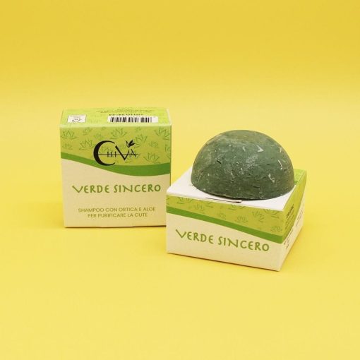 Shampoo per Capelli Grassi con Ortica e Aloe - Verde Sincero 55gr I Chiva