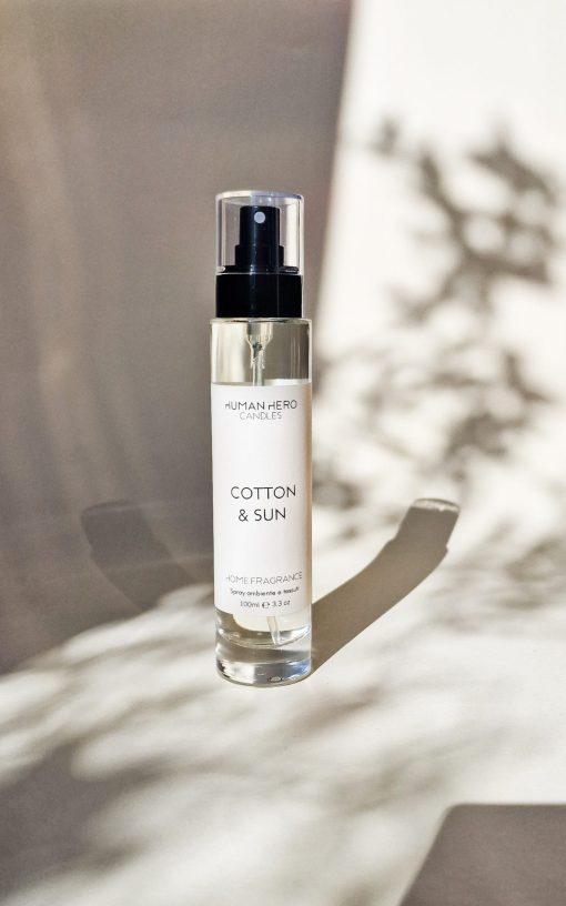 Spray Ambiente/Tessuti 100ml - muschio bianco, arancia, gelsomino - COTTON&SUN | Human Hero Candle