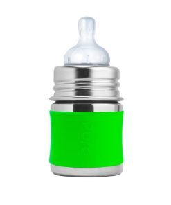 BIBERON IN ACCIAIO CON TETTERELLA E FLUSSO LENTO VERDE - 150ML | PURA
