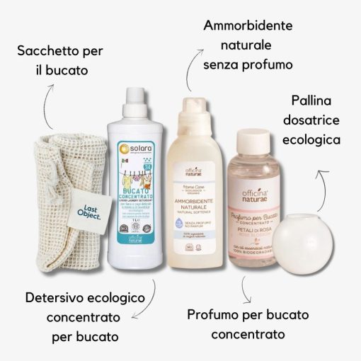 KIT BUCATO | Detersivo, Ammorbidente, Pallina dosatrice, Profumatore, Sacchetto - immagine 2