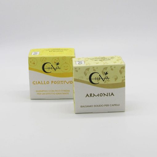 Kit Shampoo e Balsamo Solido Idratanti - Due per Te Positivo 95gr I Chiva