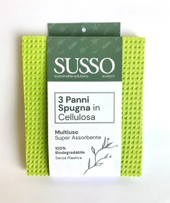 Panni spugna in cellulosa vegetale - 3 pezzi | SUSSO