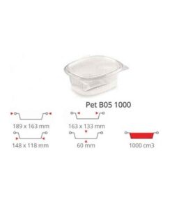 Ovalino pet 1000cc pezzi 50 b05 contital