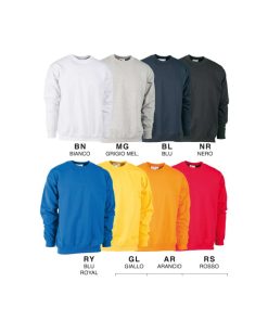 Felpa girocollo blu royal