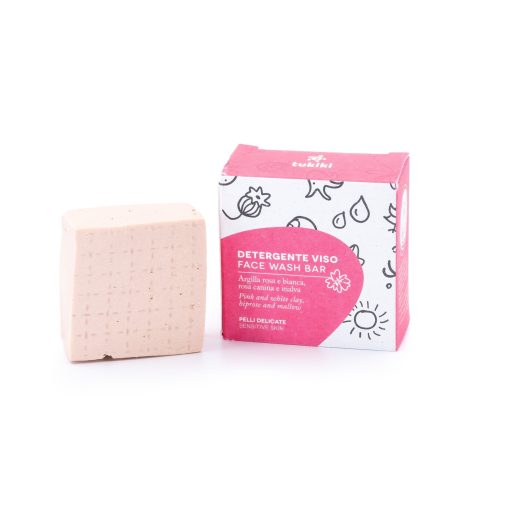 Detergente viso 70g - argilla, rosa canina e malva | Tukiki