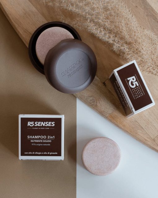 Kit 2 x Shampoo Nutriente Solido 2 in 1 + 1 porta shampoo solido