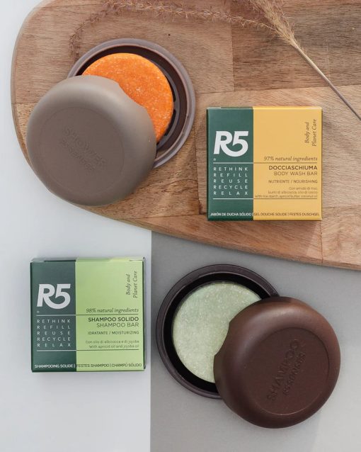 Kit Shampoo solido + Docciaschiuma solido + 2 Porta sapone