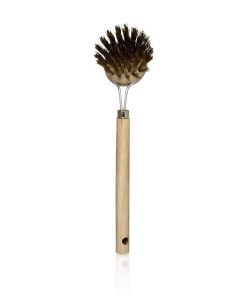 Spazzola per griglia con manico in legno e metallo | Officina Naturae