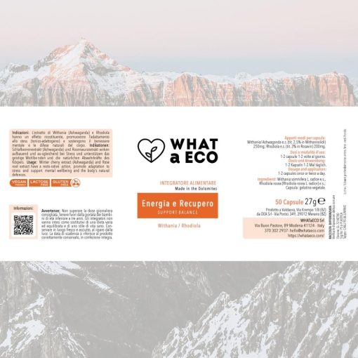 ENERGIA E RECUPERO 50 caps | Integratore a base di Withania e Rhodiola - immagine 6
