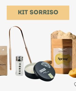 KIT SORRISO | Filo interdentale, Pulisci lingua, Dentifricio in polvere, Ricarica Dentifricio