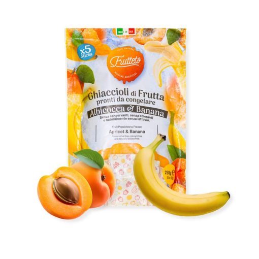 Ghiaccioli Frutteto 100% Frutta busta multipack 5 pezzi gusto Banana&Albicocca