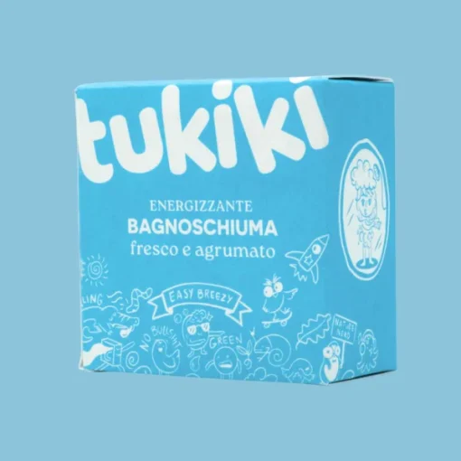 Bagnoschiuma Solido Naturale Fresco ed Energizzante Easy Breezy 60 g I Tukiki