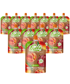 Frutta Frullata Mela Pesca Mango Biologico - Pack 18 Pezzi