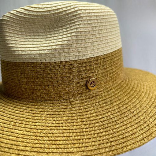 Cappello Stile Fedora Naturale e Bianco - immagine 5