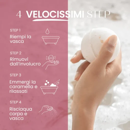 Caramella Bomba Da Bagno ROSSO DIVINO I Senso Naturale - immagine 6