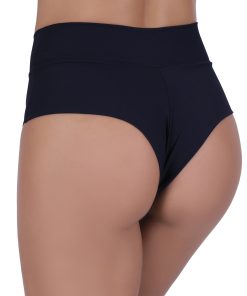 Alternative view of Mutanda microfibra vita alta nero