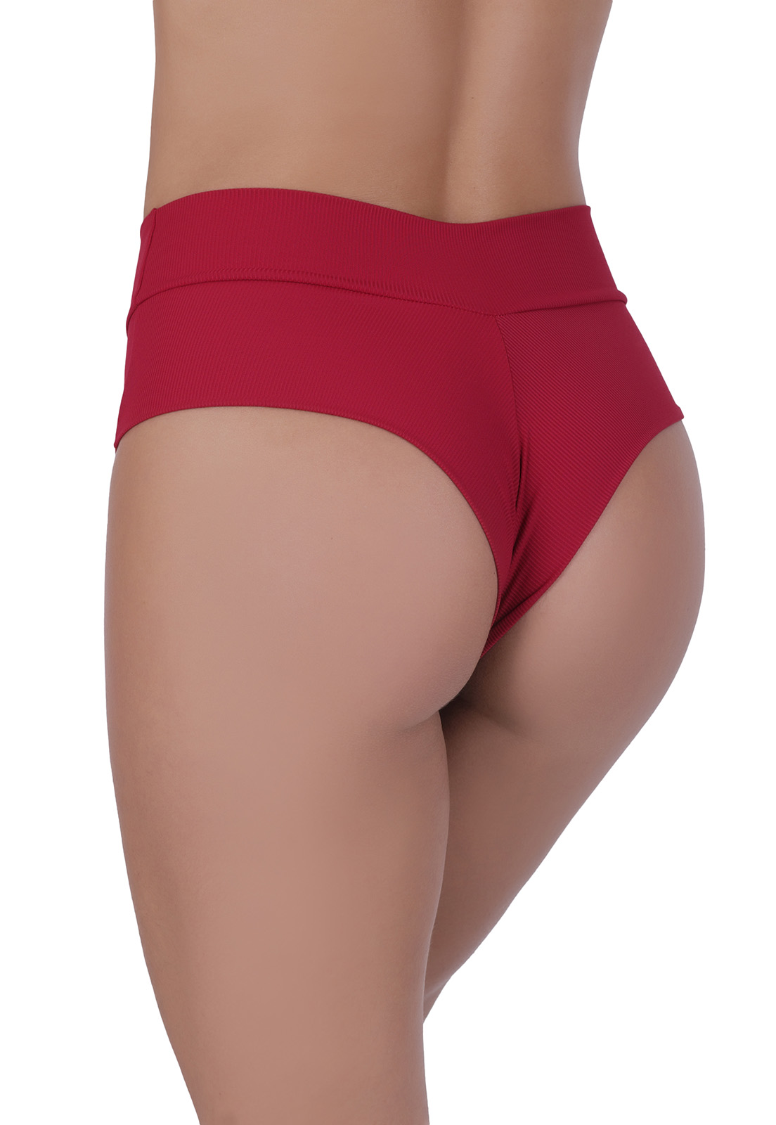 Mutanda microfibra vita alta rossa - immagine 2