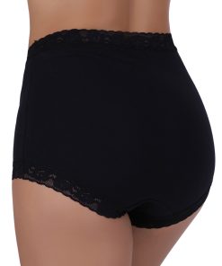 Alternative view of Mutanda royalty in cotone nera a vita alta