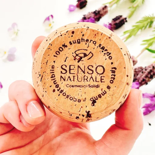 Contenitore in sughero VERGINE PICCOLO porta SIERO VISO solido I Senso Naturale - immagine 3