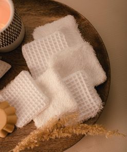 6 dischetti struccanti double in cotone e spugna di bambù