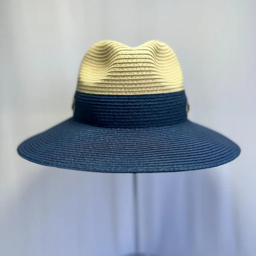 Cappello Stile Fedora Naturale e Blu - immagine 2