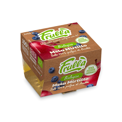 Polpa di Frutta Mela Mirtillo Biologico - 2x100g