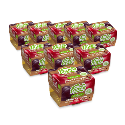 Polpa di Frutta Mela Prugna Biologico - 2x100g - Pack 12 pezzi