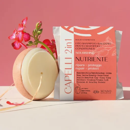 Fito Shampoo e Balsamo Solido NUTRIENTE - 2 in 1 per Capelli Secchi I Senso Naturale