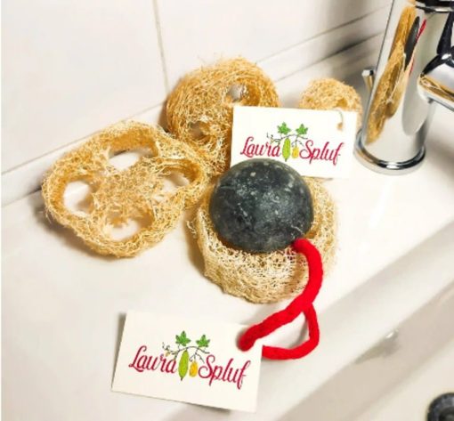 Posa sapone in luffa disco da 1,5 cm - immagine 2