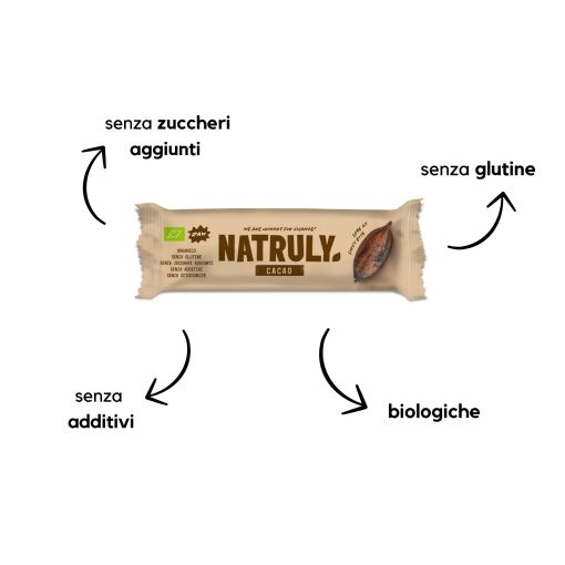 BARRETTA CRUDO-RAW CACAO (42% FRUTTA SECCA) BIO | Natruly - immagine 3
