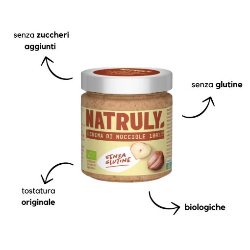 CREMA DI NOCCIOLE AL 100% BIO 200G | Natruly - immagine 2