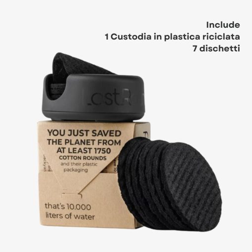 Dischetti di cotone riutilizzabili Neri x 7 | LastRound Pro - immagine 3
