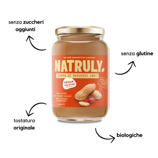 BURRO DI ARACHIDI 100% BIO 500G | Natruly - immagine 2