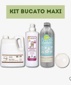 KIT BUCATO MAXI | Detersivo, Essenza bucato, Ammorbidente, Pallina dosatrice