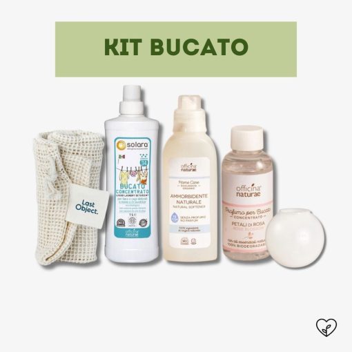 KIT BUCATO | Detersivo, Ammorbidente, Pallina dosatrice, Profumatore, Sacchetto