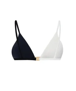 Alternative view of Riviera Top Bikini Triangolo Black and White