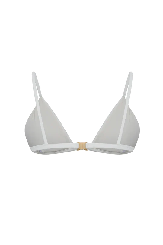 Riviera Top Bikini Triangolo Off White - immagine 2