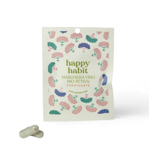 Maschera Viso Bio Attiva Purificante | 2 Capsule | Happy Habit