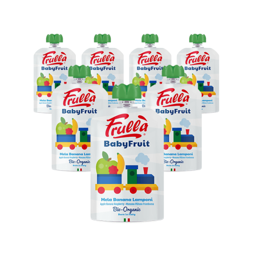 Baby Fruit Mela Banana Lamponi Biologico - Pack 10 Pezzi