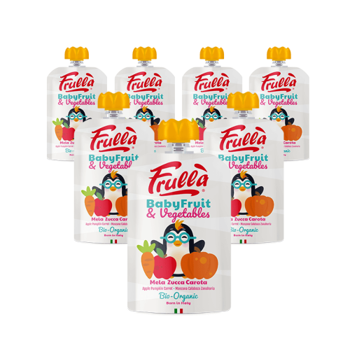 Baby Fruit Mela Zucca Carota Biologico - Pack 10 Pezzi