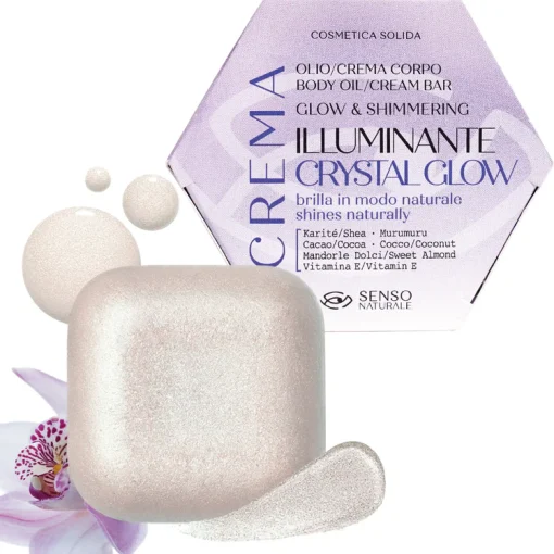 Olio Corpo Solido CRYSTAL GLOW - Crema Illuminante I Senso Naturale - immagine 8