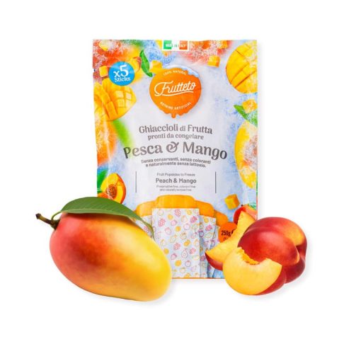 Ghiaccioli Frutteto 100% Frutta busta multipack 5 pezzi gusto Pesca&Mango