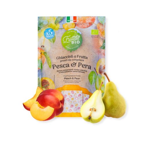 Ghiaccioli Frutteto 100% Frutta busta multipack 5 pezzi gusto Pesca&Pera BIOLOGICO