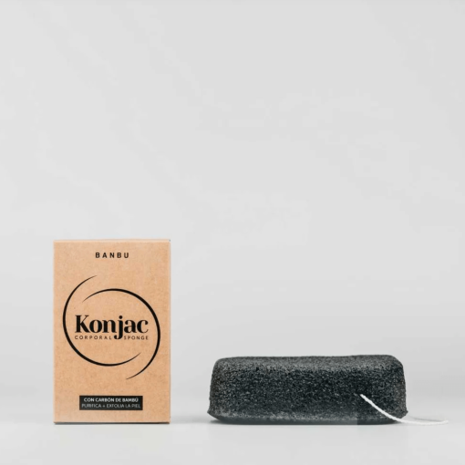 Spugna Konjac Nera Corpo | Spugna sebo-regolatrice arricchita con carbone