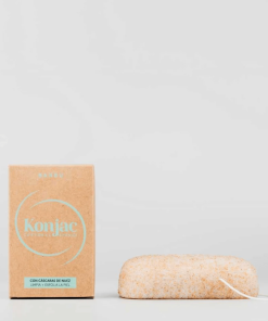 Spugna Konjac Corpo Noce Esfoliante | Spugna esfoliante con guscio di noce